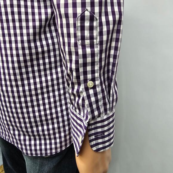 J. Crew Thompson Shirtings Wrinkle Free Shirt 80s 2-Ply Gingham Check S 14-14.5 - Picture 7 of 11